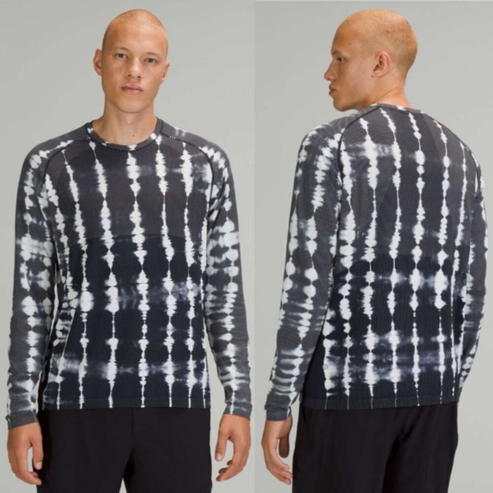 Lululemon Metal Vent Tech Long Sleeve Shirt 2.0 Shibori Dye Classic Navy